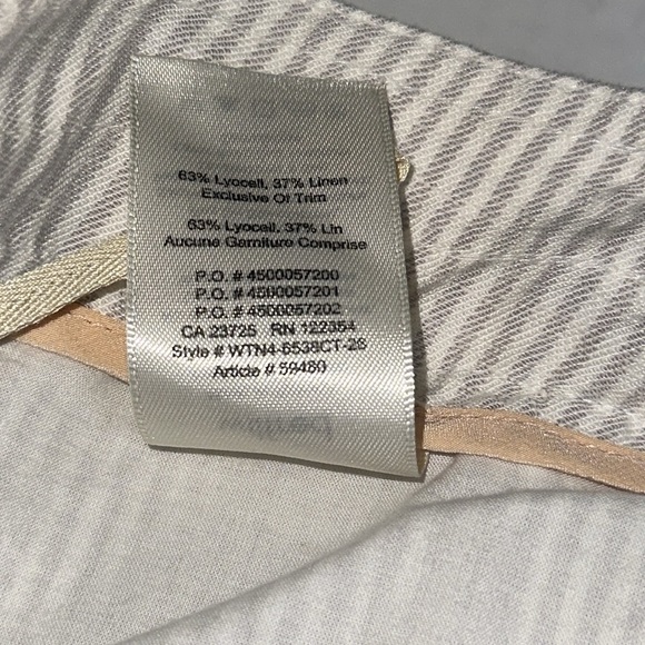 Aritzia Wilfred With Linen Mini Short Striped Shorts Linen Blend Womens Size 0 - Picture 10 of 13